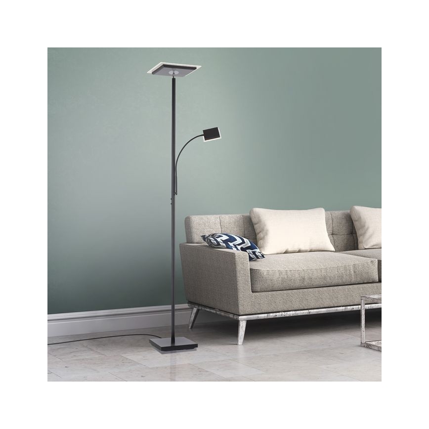Leuchten Direkt 11710-18 - LED prigušiva podna lampa HANS LED/21,5W/230V + LED/4W