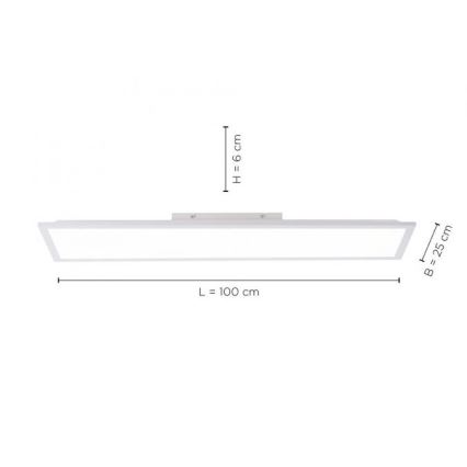 Leuchten Direkt 12204-16 - LED nadgradni panel FLAT/24W/230V