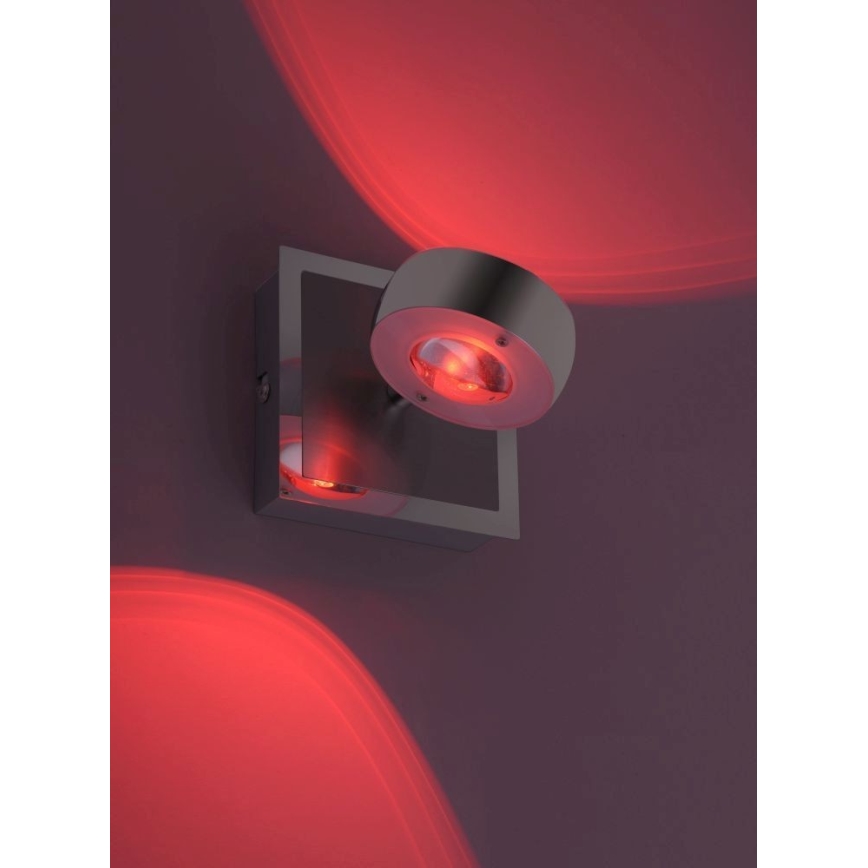 Leuchten Direkt 12471-55 - LED RGBW prigušiva zidna spot svetiljka OPTI LED/6W/230V 2700-5000K + daljinski upravljač