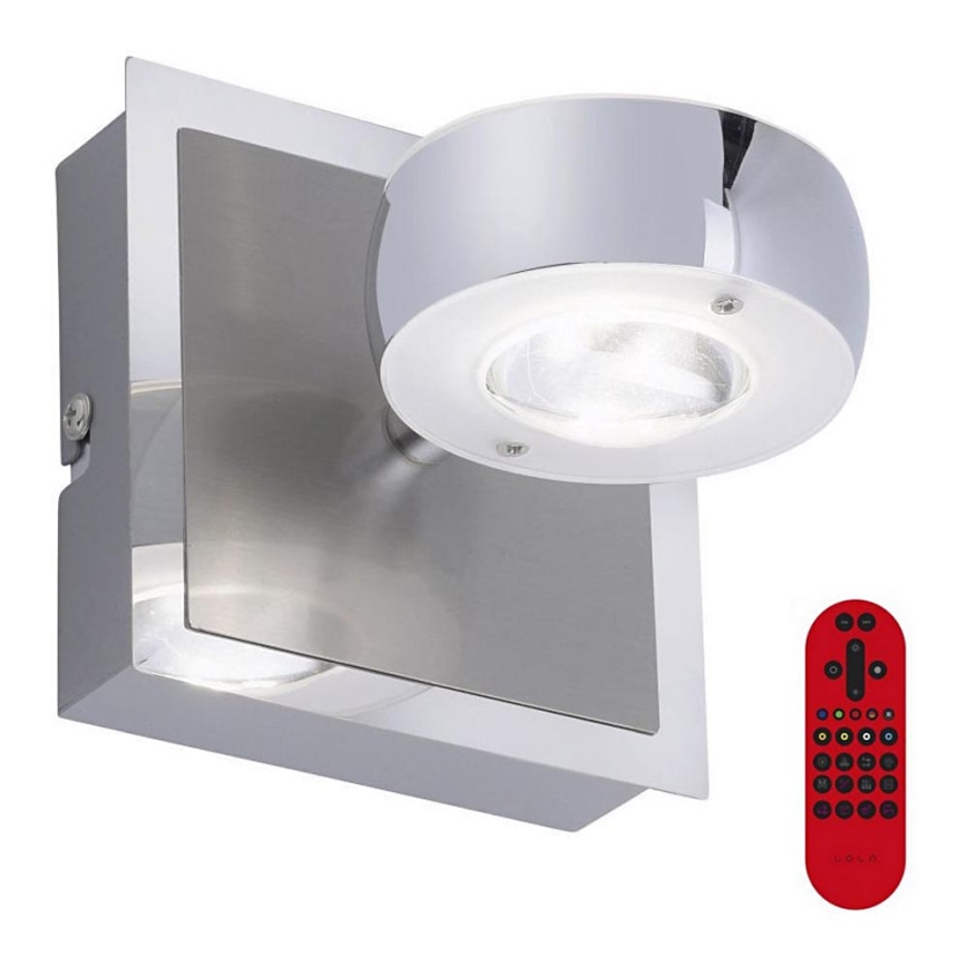 Leuchten Direkt 12471-55 - LED RGBW prigušiva zidna spot svetiljka OPTI LED/6W/230V 2700-5000K + daljinski upravljač
