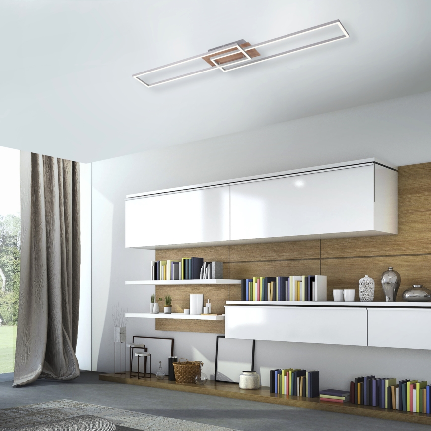 Leuchten Direkt 14019-78 - LED prigušiva stropna svetiljka IVEN 2xLED/20W/230V + daljinski upravljač