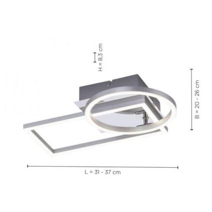 Leuchten Direkt 14031-55 - LED Plafonjera IVEN LED/18W/230V
