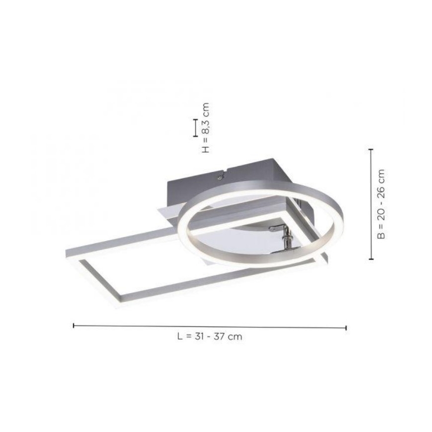 Leuchten Direkt 14031-55 - LED Plafonjera IVEN LED/18W/230V