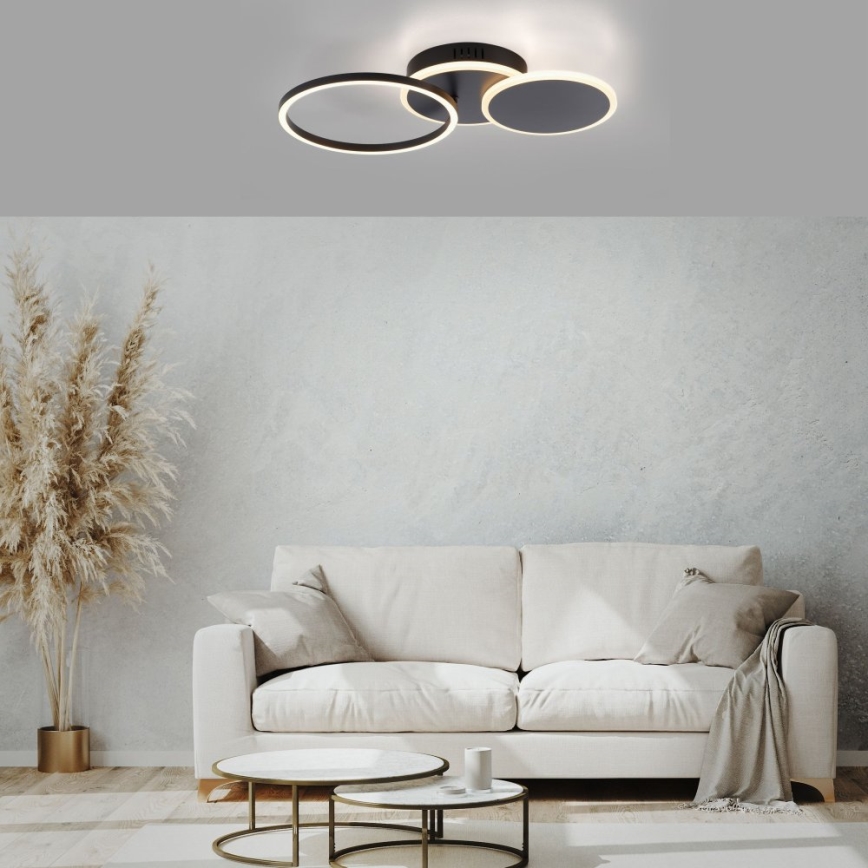 Leuchten Direkt 14116-18 - LED Plafonjera SEVENT LED/25,5W/230V crno