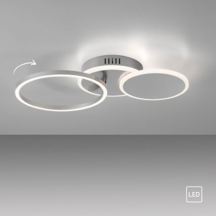Leuchten Direkt 14116-55 - LED Plafonjera SEVENT LED/25,5W/230V mat krom