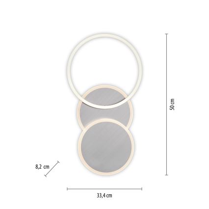 Leuchten Direkt 14116-55 - LED Plafonjera SEVENT LED/25,5W/230V mat krom