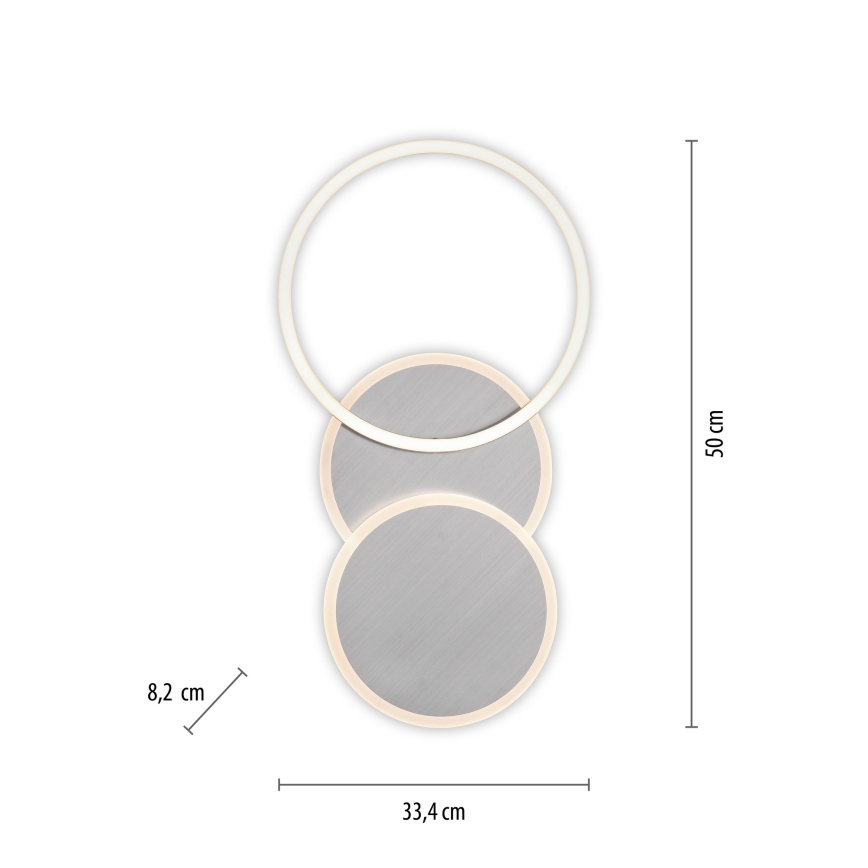 Leuchten Direkt 14116-55 - LED Plafonjera SEVENT LED/25,5W/230V mat krom