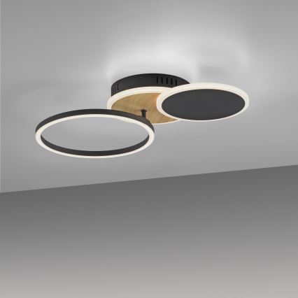 Leuchten Direkt 14116-78 - LED Plafonjera SEVENT LED/25,5W/230V crno/braon