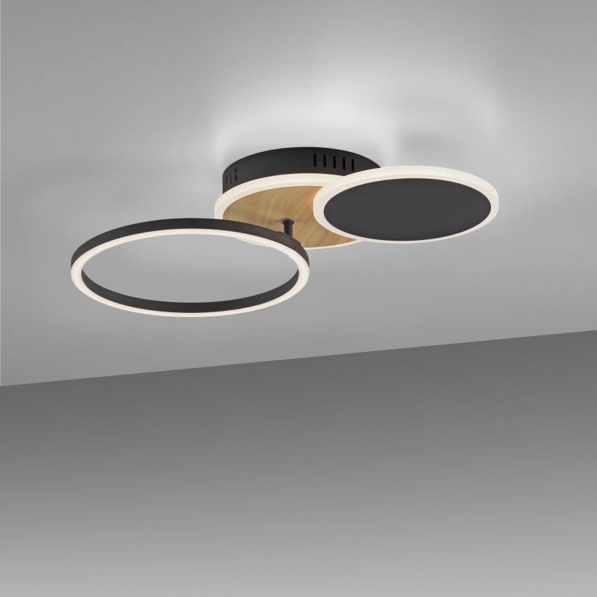 Leuchten Direkt 14116-78 - LED Plafonjera SEVENT LED/25,5W/230V crno/braon