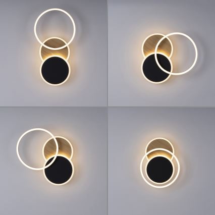 Leuchten Direkt 14116-78 - LED Plafonjera SEVENT LED/25,5W/230V crno/braon