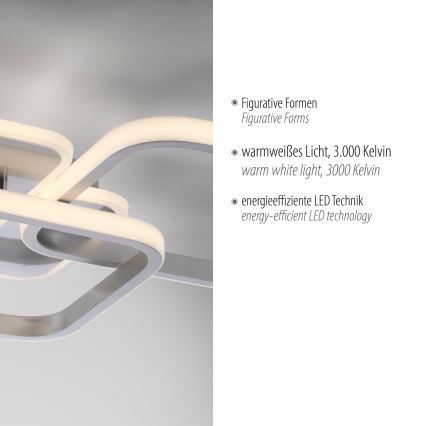Leuchten Direkt 14117-55 - LED Plafonjera LED/36W/230V mat krom