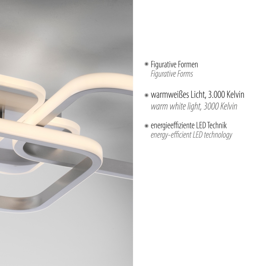 Leuchten Direkt 14117-55 - LED Plafonjera LED/36W/230V mat krom