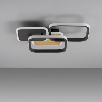 Leuchten Direkt 14117-78 - LED Plafonjera SEVENT LED/36W/230V crno/braon