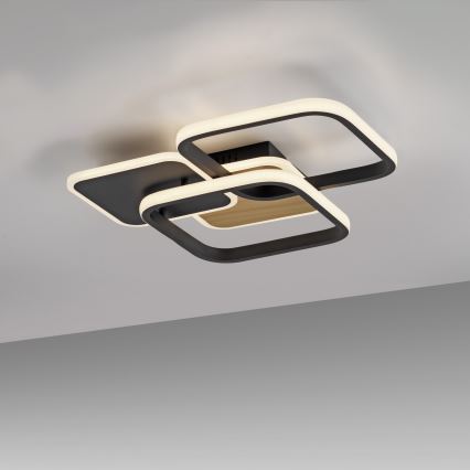 Leuchten Direkt 14117-78 - LED Plafonjera SEVENT LED/36W/230V crno/braon