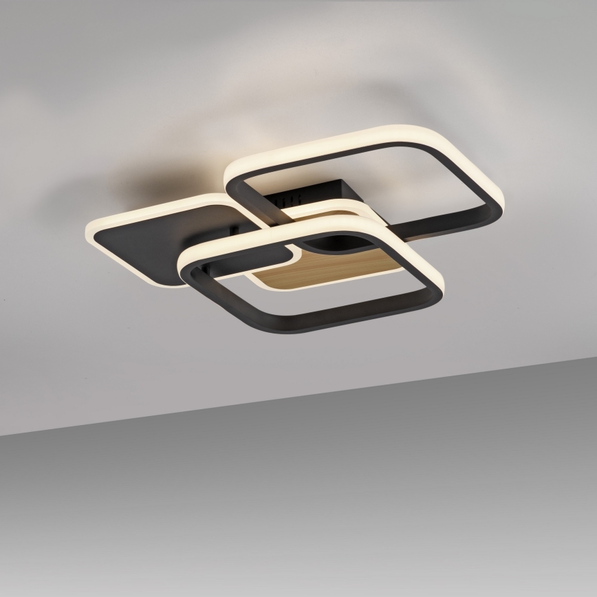 Leuchten Direkt 14117-78 - LED Plafonjera SEVENT LED/36W/230V crno/braon