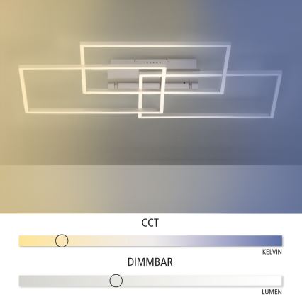 Leuchten Direkt 14150-55 - LED prigušiva plafonska svetiljka IVEN 3xLED/13W/230V + daljinski upravljač