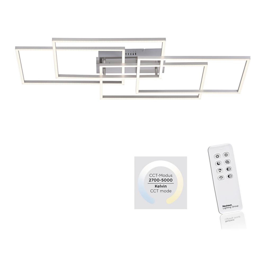 Leuchten Direkt 14151-55 - LED prigušiva plafonska svetiljka IVEN 4xLED/12W/230V + daljinski upravljač