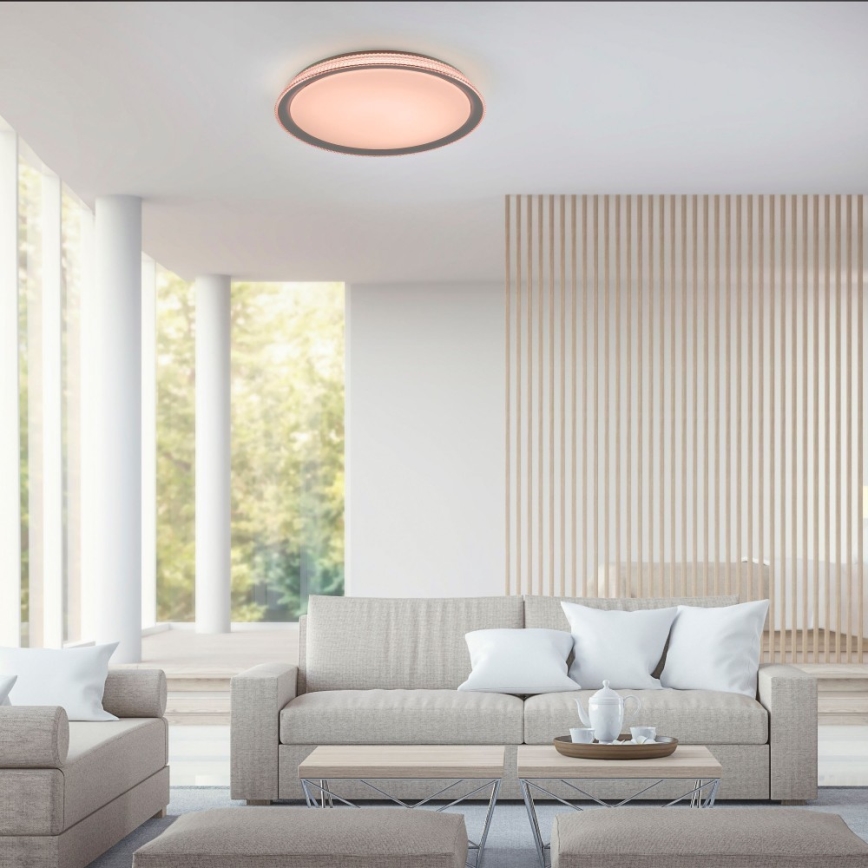 Leuchten Direkt 14339-21 - LED RGB prigušiva plafonska svetiljka KARI LED/37W/230V Tuya 2700-5000K + daljinski upravljač