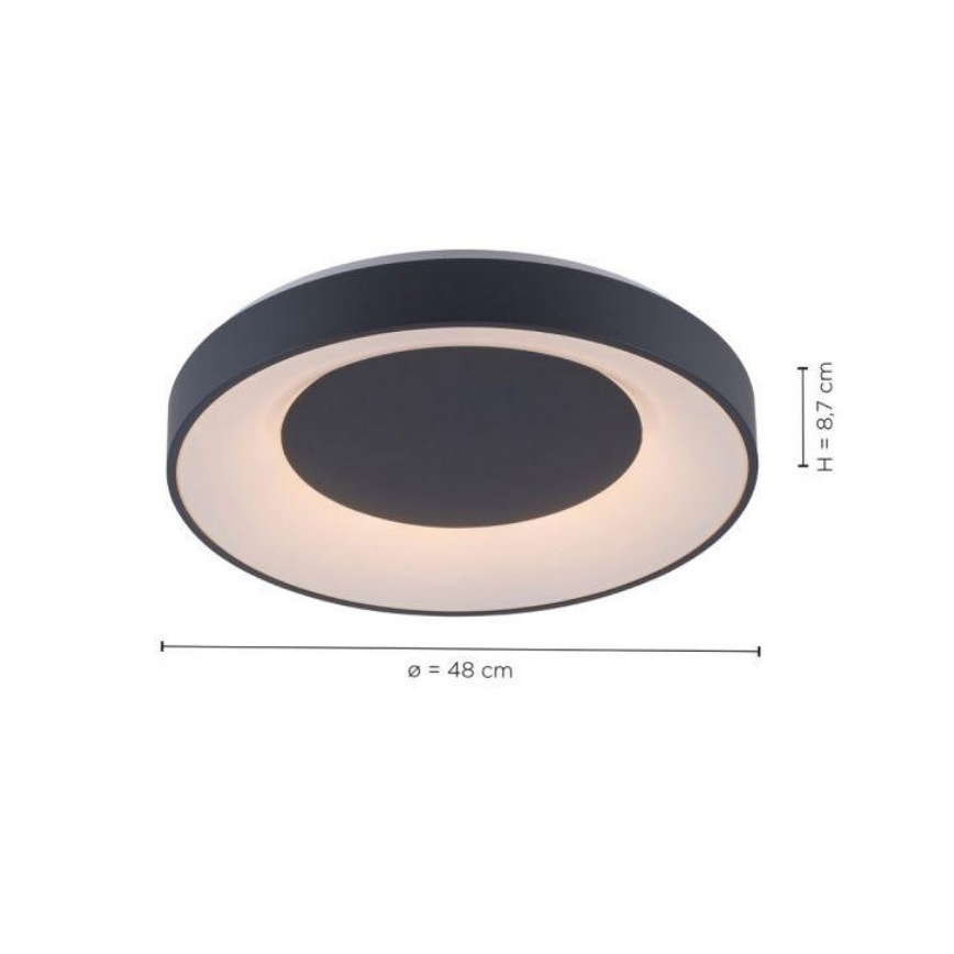 Leuchten Direkt 14346-18 -LED RGB prigušiva plafonska lampa ANIKA LED/26,5W/230V Tuya 2700-5000K + daljinski upravljač
