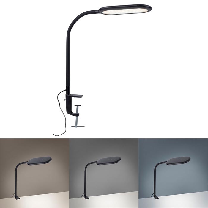 Leuchten Direkt 14404-18-LED prigušiva stona lampa sa klipom KELLY LED/7W/230V 3000/4000/6000K