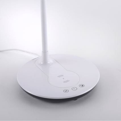 Leuchten Direkt 14416-16 - LED prigušiva dodirna stona lampa sa bežičnim punjenjem ASTRID LED/5W/230V 3000/4000/5500K + USB