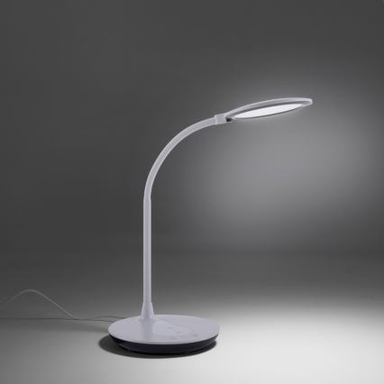 Leuchten Direkt 14416-16 - LED prigušiva dodirna stona lampa sa bežičnim punjenjem ASTRID LED/5W/230V 3000/4000/5500K + USB