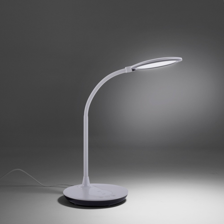 Leuchten Direkt 14416-16 - LED prigušiva dodirna stona lampa sa bežičnim punjenjem ASTRID LED/5W/230V 3000/4000/5500K + USB