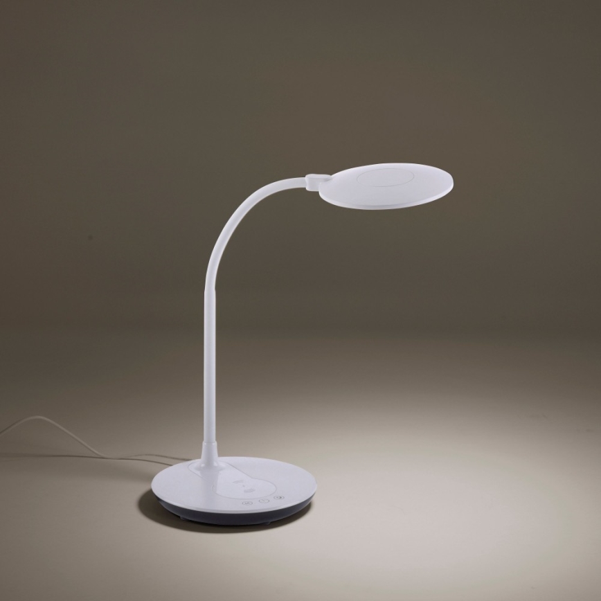 Leuchten Direkt 14416-16 - LED prigušiva dodirna stona lampa sa bežičnim punjenjem ASTRID LED/5W/230V 3000/4000/5500K + USB