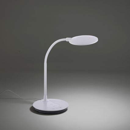 Leuchten Direkt 14416-16 - LED prigušiva dodirna stona lampa sa bežičnim punjenjem ASTRID LED/5W/230V 3000/4000/5500K + USB