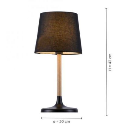 Leuchten Direkt 14423-18 - Stona lampa NIMA 1xE14/40W/230V crno