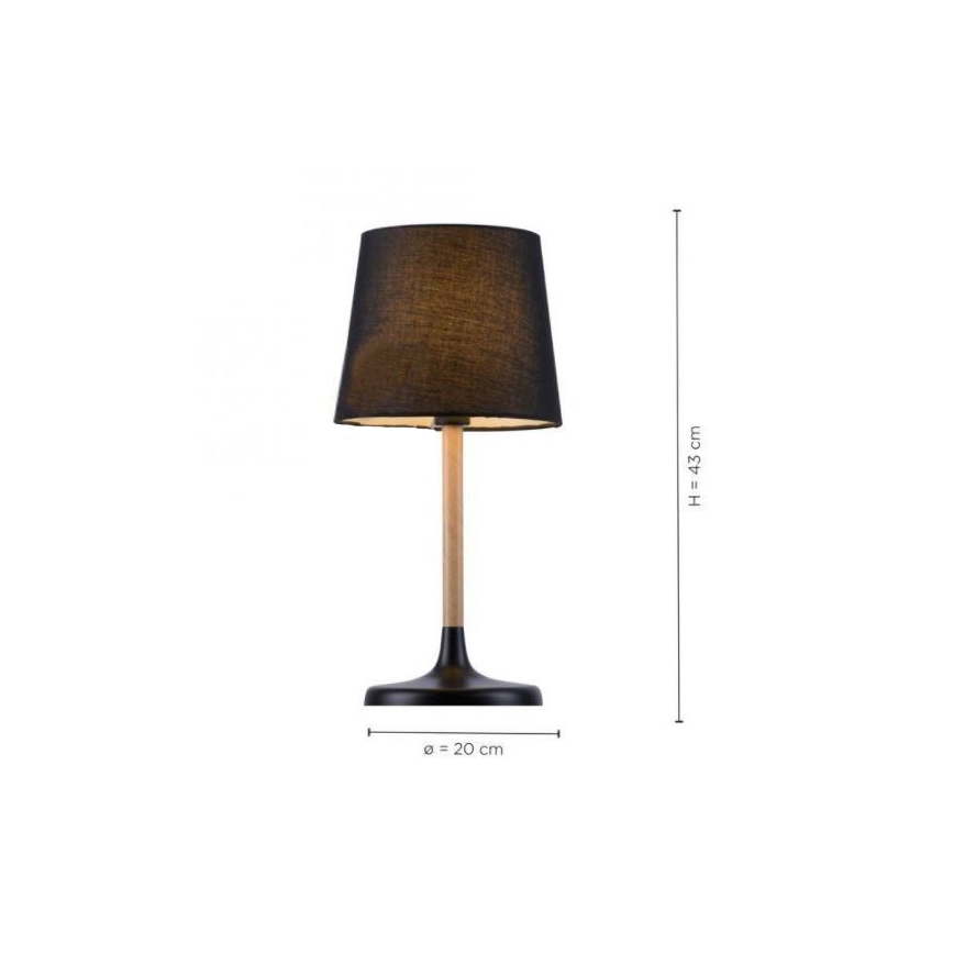 Leuchten Direkt 14423-18 - Stona lampa NIMA 1xE14/40W/230V crno