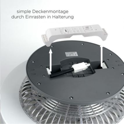 Leuchten Direkt 14645-55 - LED svetiljka sa ventilatorom LEONARD LED/27W/230V