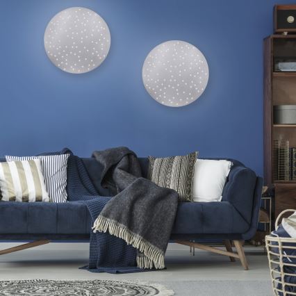 Leuchten Direkt 14673-55 - LED prigušiva plafonska svetiljka SPARKLE LED/18W/230V + daljinski upravljač