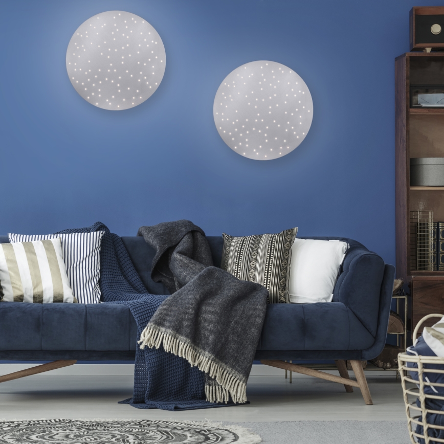 Leuchten Direkt 14673-55 - LED prigušiva plafonska svetiljka SPARKLE LED/18W/230V + daljinski upravljač