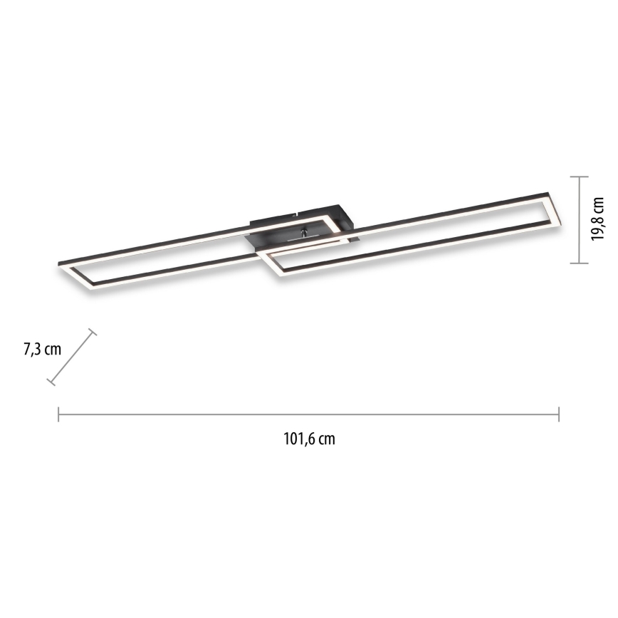 Leuchten Direkt 14691-18 - LED prigušiva plafonska svetiljka IVEN LED/36W/230V