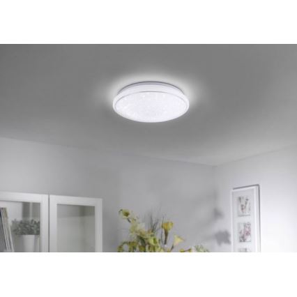 Leuchten Direkt 14743-16 - RGB LED prigušiva plafonska svetiljka JUPI LED/28W/230V Tuya 2700-5000K + daljinski upravljač