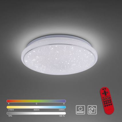 Leuchten Direkt 14743-16 - RGB LED prigušiva plafonska svetiljka JUPI LED/28W/230V Tuya 2700-5000K + daljinski upravljač