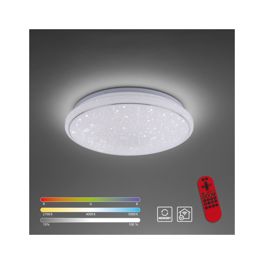 Leuchten Direkt 14743-16 - RGB LED prigušiva plafonska svetiljka JUPI LED/28W/230V Tuya 2700-5000K + daljinski upravljač