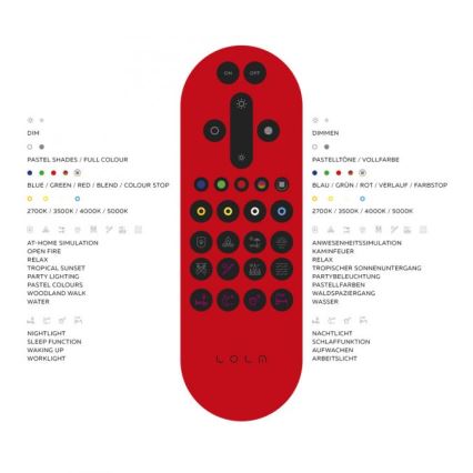 Leuchten Direkt 14743-16 - RGB LED prigušiva plafonska svetiljka JUPI LED/28W/230V Tuya 2700-5000K + daljinski upravljač