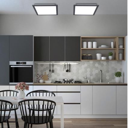 Leuchten Direkt 14755-18 - LED prigušiva plafonska svetiljka FLAT LED/28W/230V 2700-5000 + daljinski upravljač