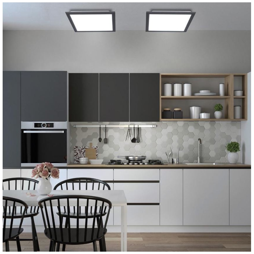 Leuchten Direkt 14755-18 - LED prigušiva plafonska svetiljka FLAT LED/28W/230V 2700-5000 + daljinski upravljač
