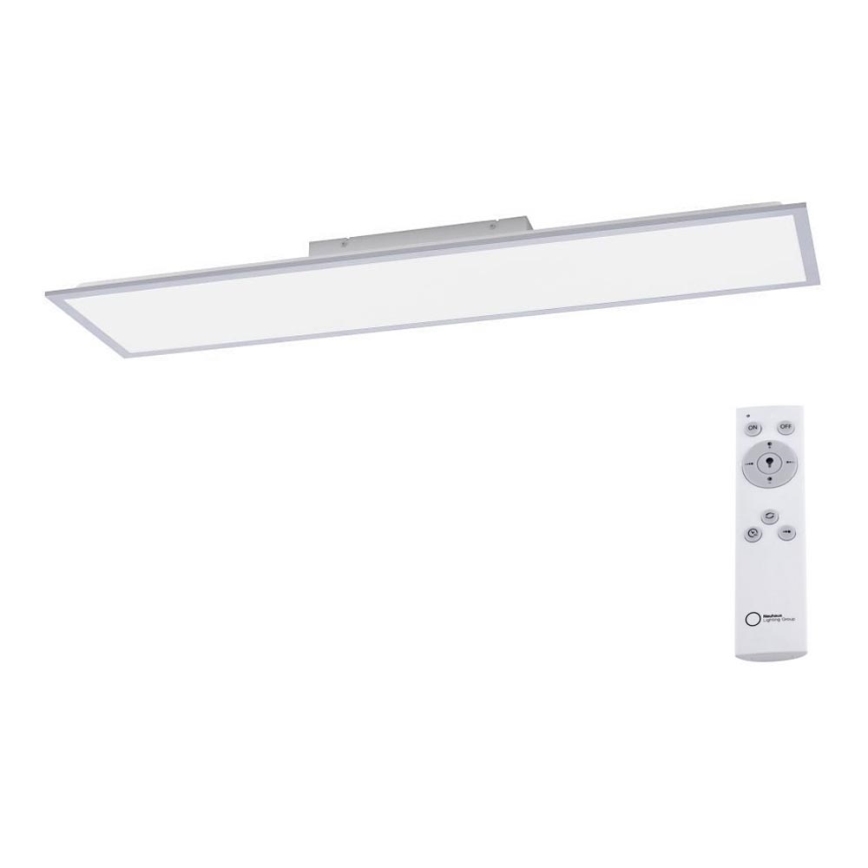 Leuchten Direkt 14757-21 - LED prigušiva plafonska ploča FLAT LED/36W/230V 2700-5000K srebrna + daljinski upravljač