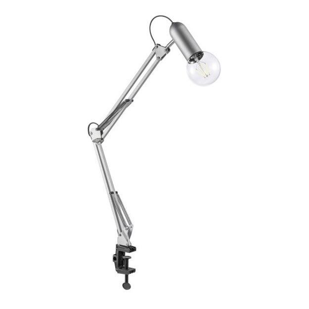 Leuchten Direkt 14773-55 - Stona lampa sa štipaljkom TURN ME 1xE27/60W/230V mat krom