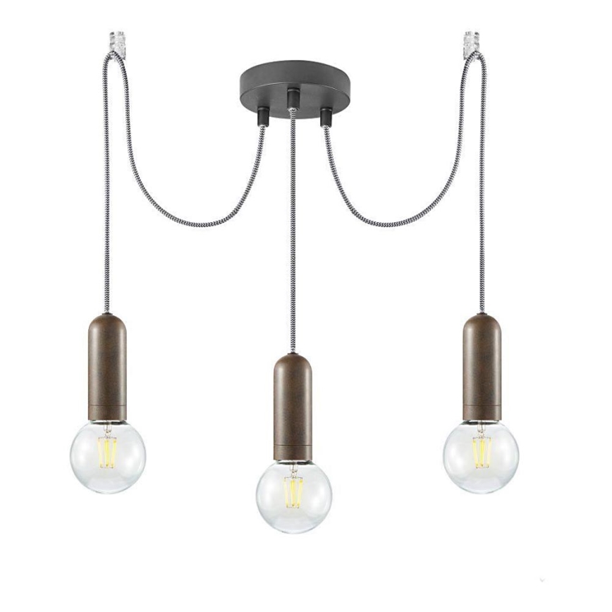Leuchten Direkt 14776-48 - Luster na sajli TURN ME 3xE27/60W/230V pauk
