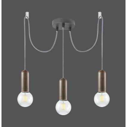 Leuchten Direkt 14776-48 - Luster na sajli TURN ME 3xE27/60W/230V pauk