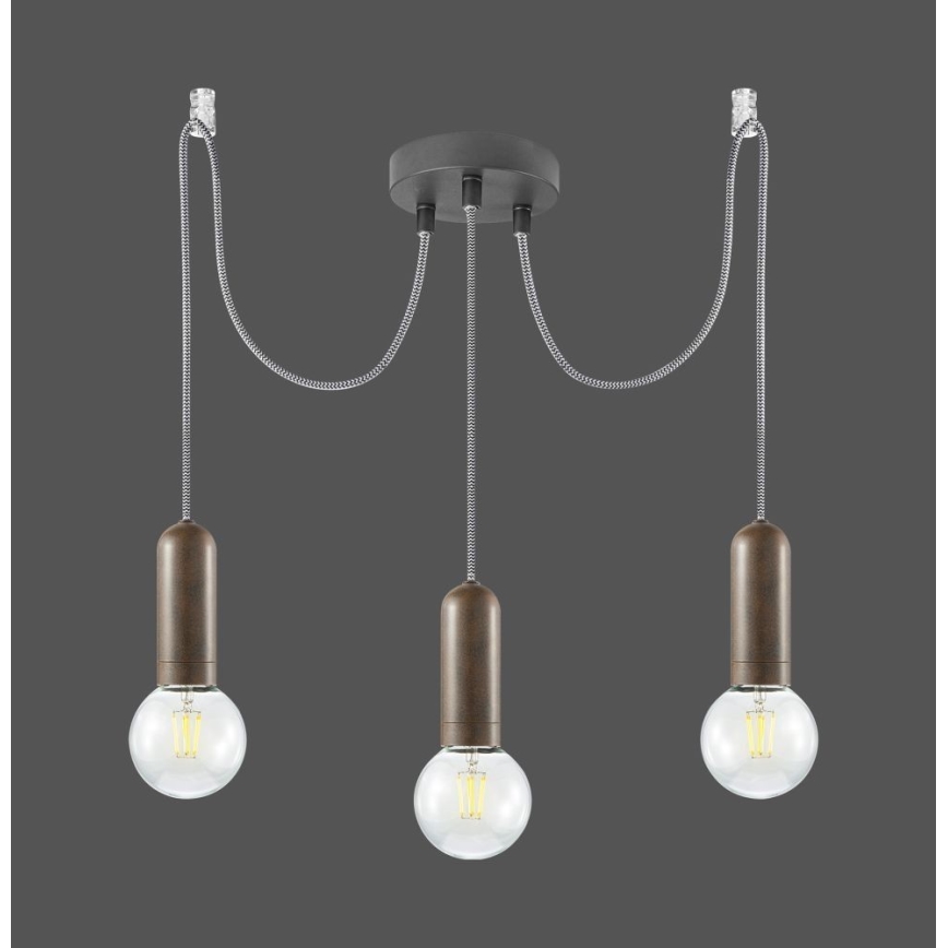 Leuchten Direkt 14776-48 - Luster na sajli TURN ME 3xE27/60W/230V pauk