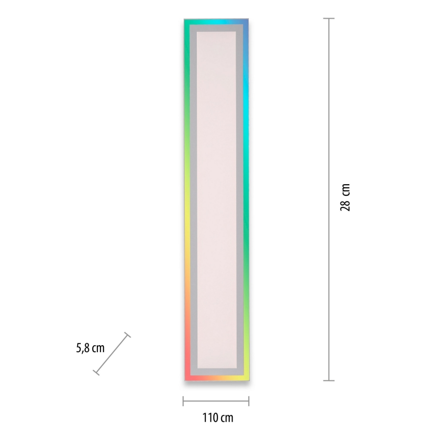 Leuchten Direkt 14901-16 - LED RGB prigušiva plafonska svetiljka EDGING LED/24W/230V + daljinski upravljač