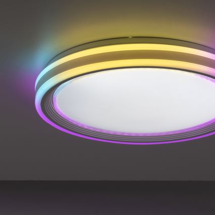 Leuchten Direkt 15154-16 - LED RGB prigušiva plafonsko svetlo EDGING LED/39W/230V + daljinski upravljač