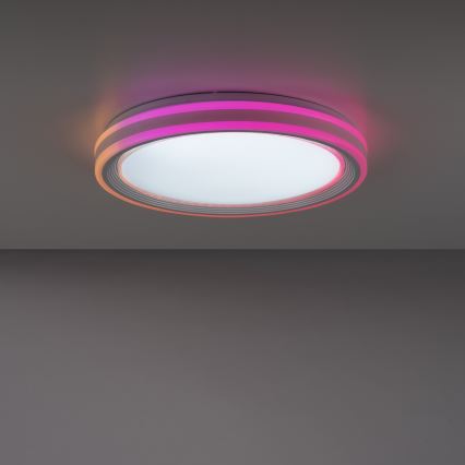 Leuchten Direkt 15154-16 - LED RGB prigušiva plafonsko svetlo EDGING LED/39W/230V + daljinski upravljač