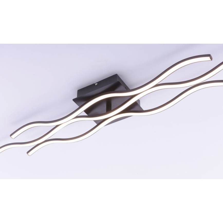 Leuchten Direkt 15166-18 - LED Nadgradni luster WAWE LED/28W/230V crno